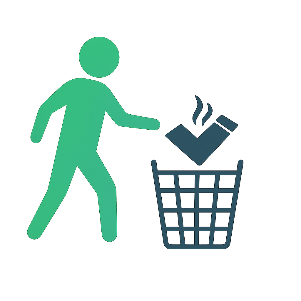 Icône représentant l'arrêt du tabac